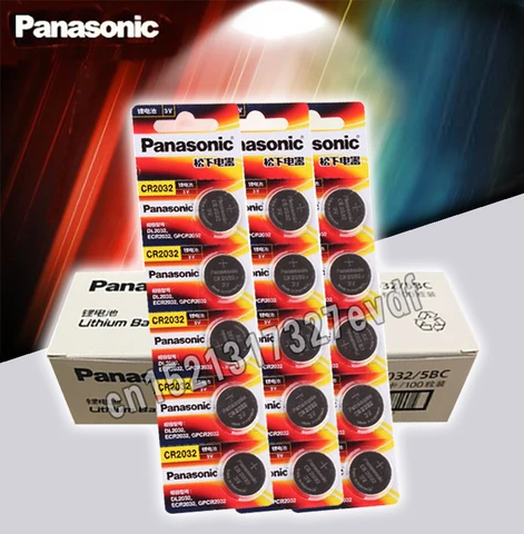 Baterias de Pilha Lítio para Relógio Panasonic Original Lote cr 2032 Botão 3 v Moeda Bateria Controle Remoto Calculadora Cr2032 200 Pçs –