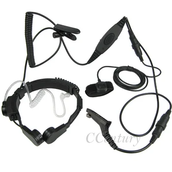 

XQF Military Throat Microphone Earpiece Headset PTT for Motorola CB Radio APX6000 APX6500 XPR7550 XPR7580 Walkie Talkie DGP8050
