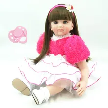 60 см Виниловая силиконовая кукла-Реборн, игрушка для детей, подарок на день рождения, кукла для маленьких девочек, магнитные игрушки для девочек, игрушка для сна