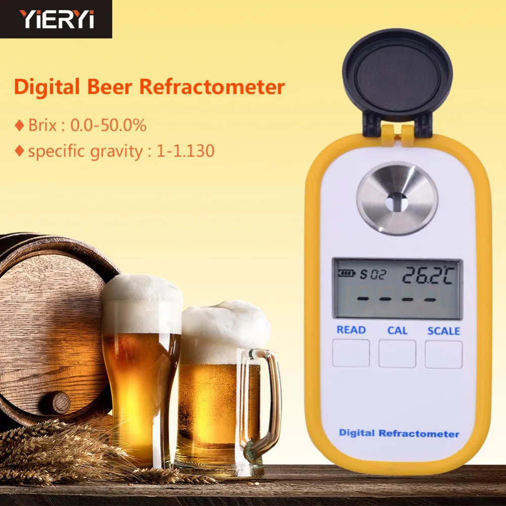 

High quality 0-50% digital beer refractometer Refractive Index Refractometer beer handheld Portable