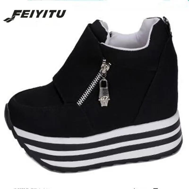 

New Korean Casual Shoes For Women Chunky Sole Hidden Height Increasing Women Shoes Trifle Women Single Shoe Tenis Feminino