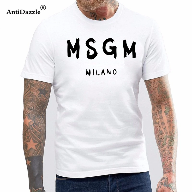 Лидер продаж Мода Для мужчин MSGM футболка Летняя пара бренд с принтом букв