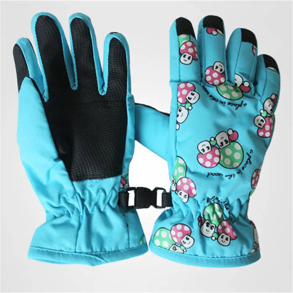Children Snow mitten Thermal thick Windproof waterproof skiing gloves