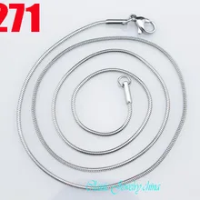 1" /18"/2" /22" длиной Нержавеющая сталь ожерелье 1,2 мм круглая цепочка-змейка Модные мужские и женские ювелирные изделия цепи 20 шт ZX271