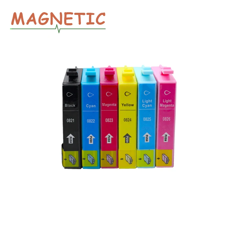 Картриджи для принтера Epson R290 R270 R390 TX650 T50 T59 RX590 TX800W TX720 700 TX800 RX610 821 6 цветов |