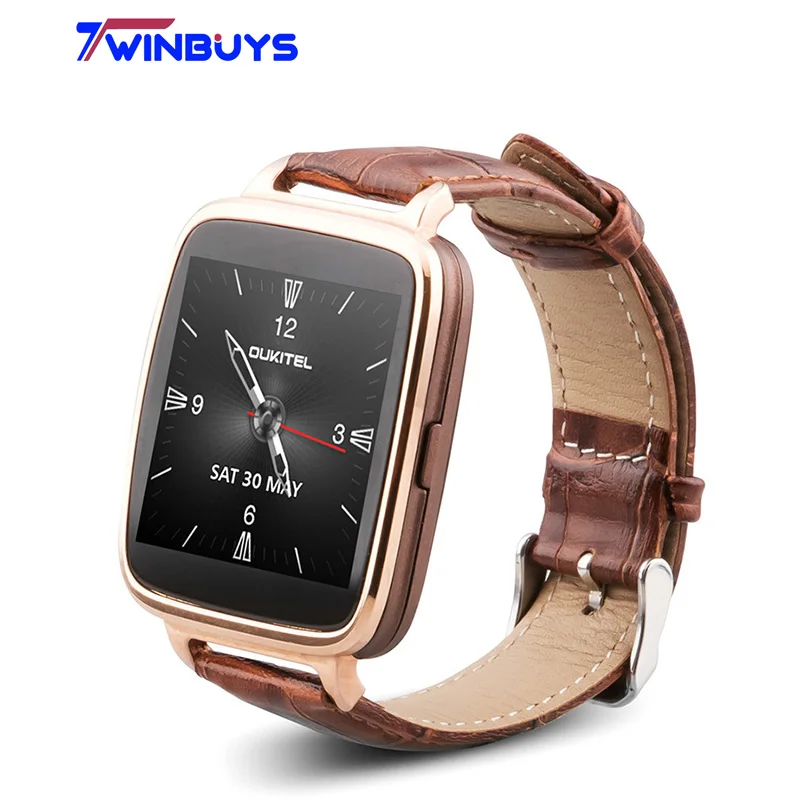  Оригинал OUKITEl A28 Смарт Часы 1.54 inch MT2502A bluetooth4.0 Натуральный кожаный ремешок Сердце Tracker monitor для IOS и android 
