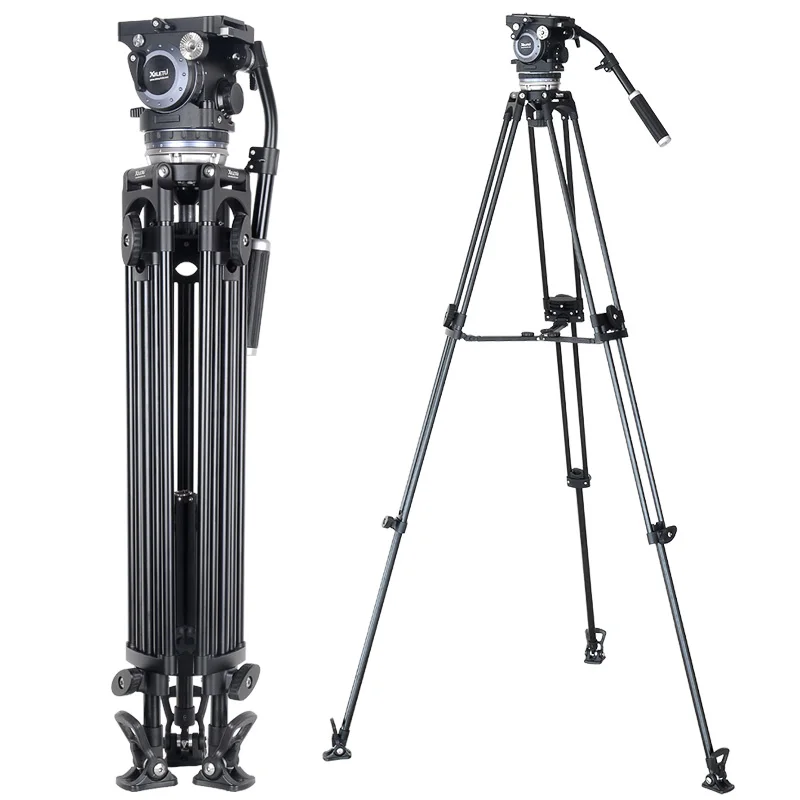 

XILETU XMV-30 Aluminium Tripod for Professional Camcorder/Video Camera/DSLR Tripod Stand,with Hydraulic Ball Head