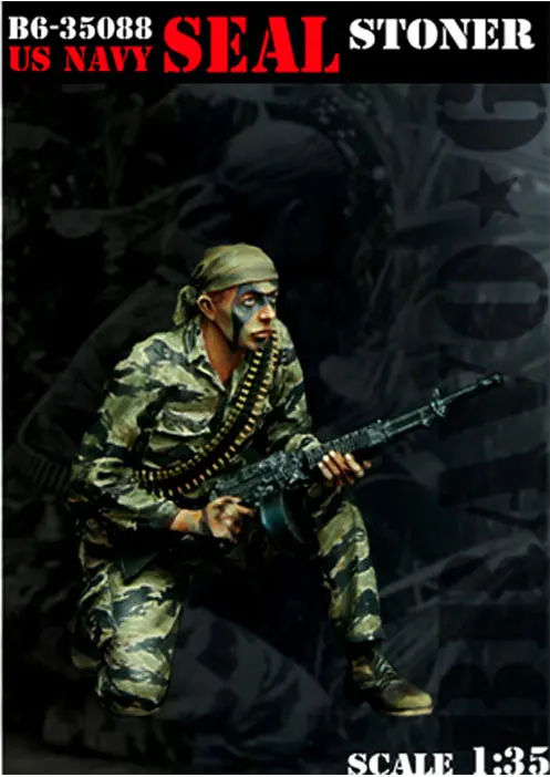 

New Unassembled 1/ 35 US NAVY SEAL STONER include 1 Figure Resin Kit DIY Toys Unpainted kits