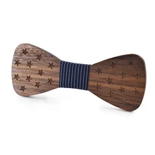 Модная мужская деревянная Бабочка для взрослых якорь узор деревянный галстук-бабочка галстуки ручной работы Bowknots формальный повседневный бизнес галстук