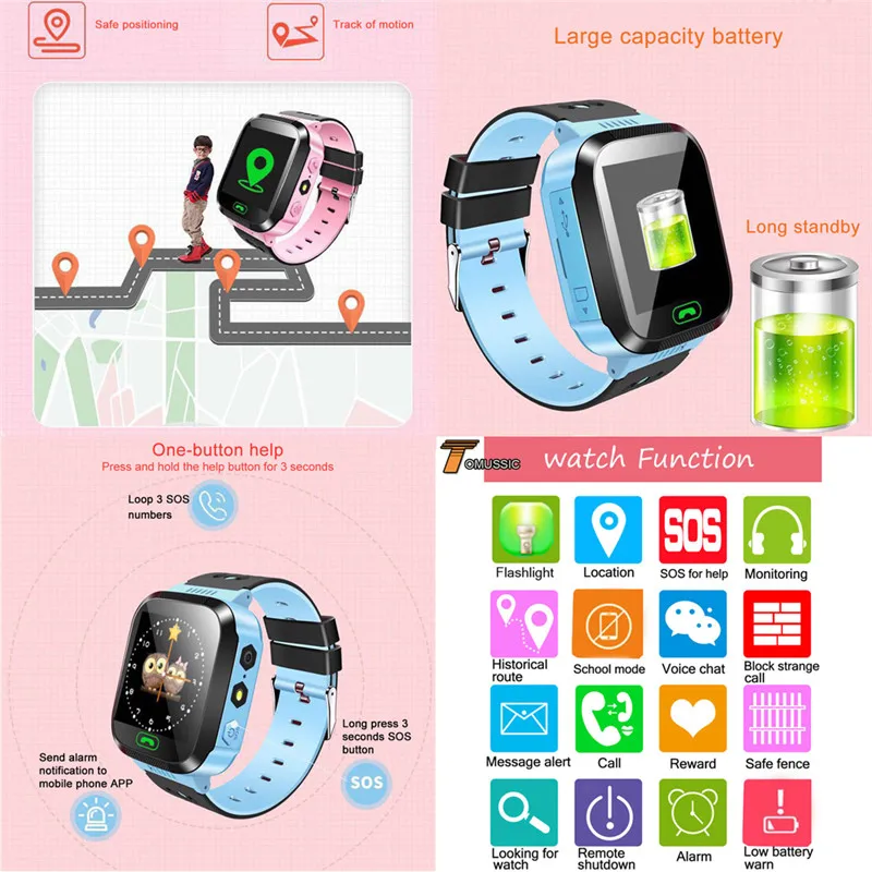 Waterproof Anti-lost Safe GPS Tracker SOS Call Kids Smart Watch For Android iOS SiM Card Can Answer Dial Call Smartwatch Childs Waterproof Anti-lost Safe GPS Tracker SOS Call Kids Smart Watch For Android iOS SiM Card Can Answer Dial Call Smartwatch Childs