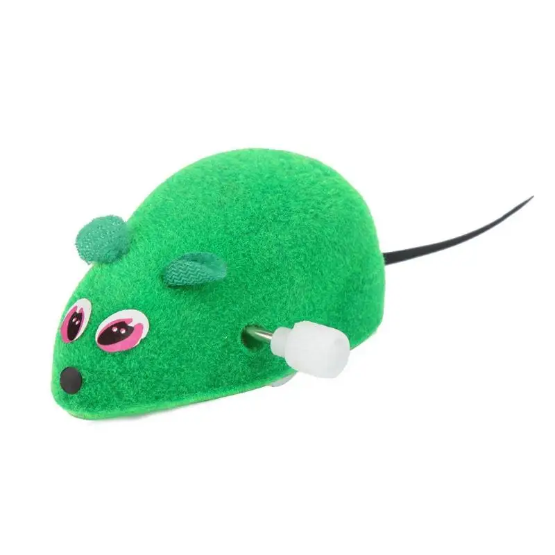 Забавная игрушка для кошки-мышки, заводная мышь, игрушка для крыс, для кошки, котенка, интерактивный плюшевый мышонок, забавные игрушки, товары для кошек - Цвет: Зеленый
