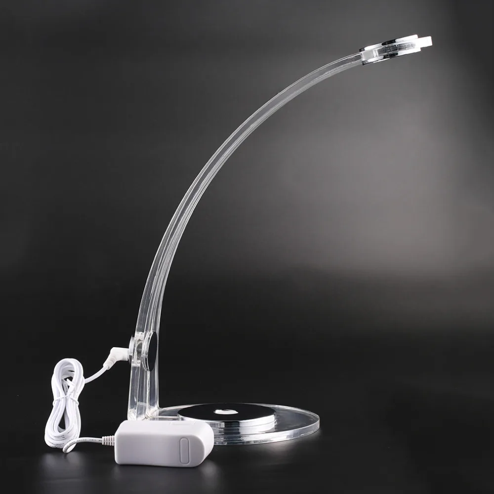 4 w transparent acrylique moderne minimaliste bureau courbe lampe 3 level dimmable lampe de table