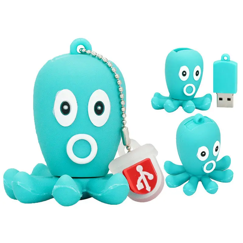 Цветные Usb флеш-накопители Octopus, флеш-накопитель, Забавный U диск, Creativo, карта памяти, 4 ГБ, 8 ГБ, 16 ГБ, 32 ГБ, 2,0, карта памяти для хранения