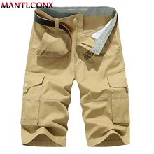 MANTLCONX, летние, мульти карманы, военные, карго шорты, мужские, хлопок, шорты, военные, короткие штаны, мужские, свободные, рабочие шорты, большие размеры 38 40