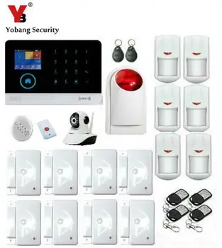 

Yobang Security-WIFI GSM GRPS SMS APP Control Sensor Alarm Fire Smoke Detector Alarm Smart Home/Garden Security Alarm Systems