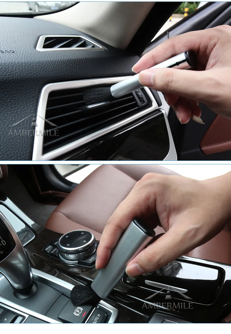AMBERMILE Car Air-conditioning Outlet Cleaning Brush Air Outelt Vents Dusting Brush for Mini Cooper R56 F56 R50 R53 Accessories (9)
