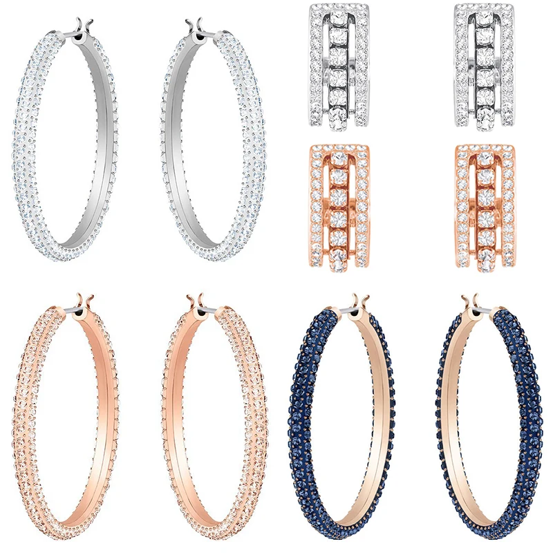 

SERVICE YOU Fashion 100% Sterling Silver Original 1:1 Have Logo High Qualityt STONE Earrings Women Jewelry Free Mail