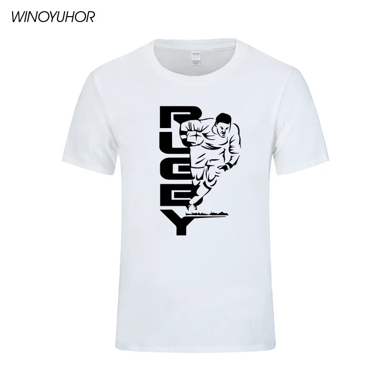 جديد الصيف Rugbying تي شيرت مطبوع الرجال مضحك هدية T قميص للرجال عارضة قصيرة الأكمام س الرقبة ملابس علوية من القطن Camisetas الغمد