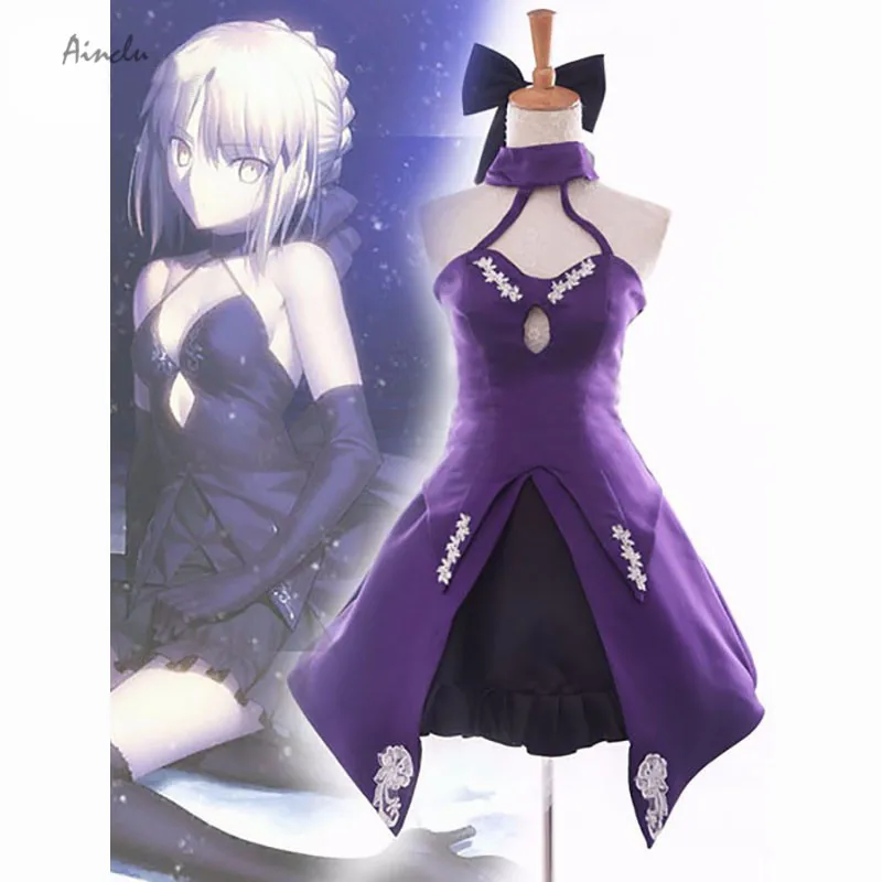 

Ainclu Customize for adults and kids Free Shipping New Fashion Fate Grand Zero Saber Formal Dress Cosplay Brand Costumes