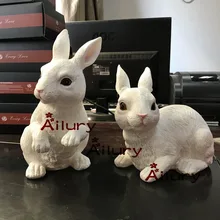 Моделирование Кролик украшения смолы материал открытый газон сад двора украшения ремесла милые маленькие животные Садовые принадлежности