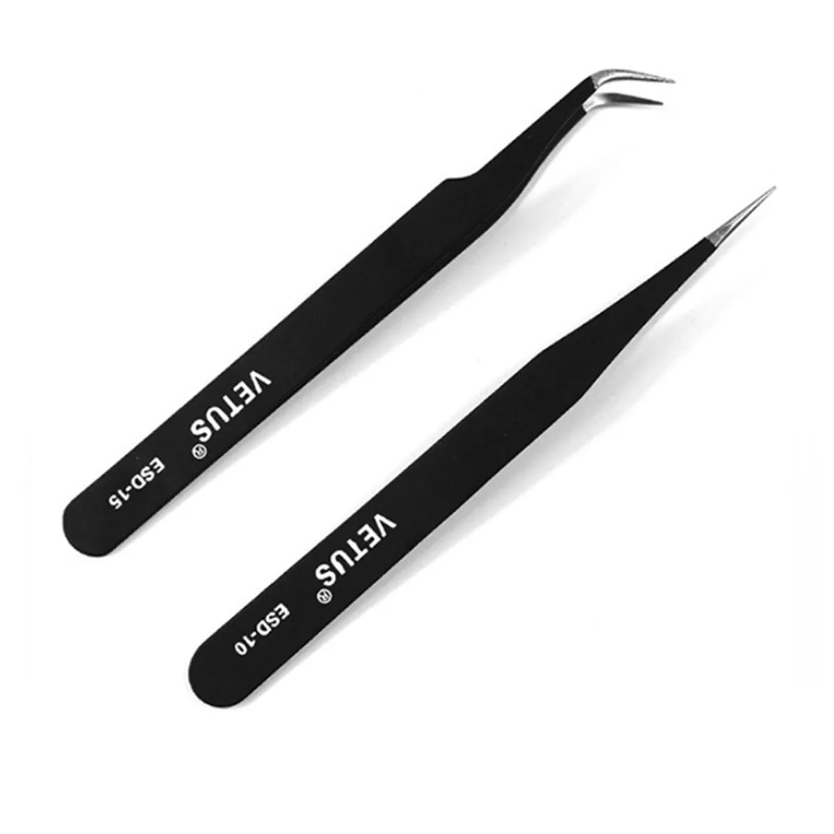 

2pcs anti-static Stainless Steel Auxiliary Repair Tools Hyperfine High Precision Anti Acid Tweezers
