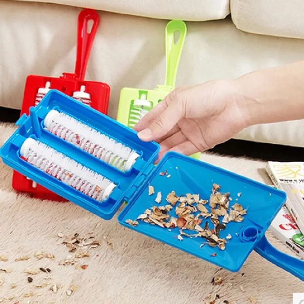 

Creative Carpet Table Brush Plastic Handheld Crumb Sweeper Sofa Bed Brushs Dirt Cleaner Collector Roller Home Cleaning Tools