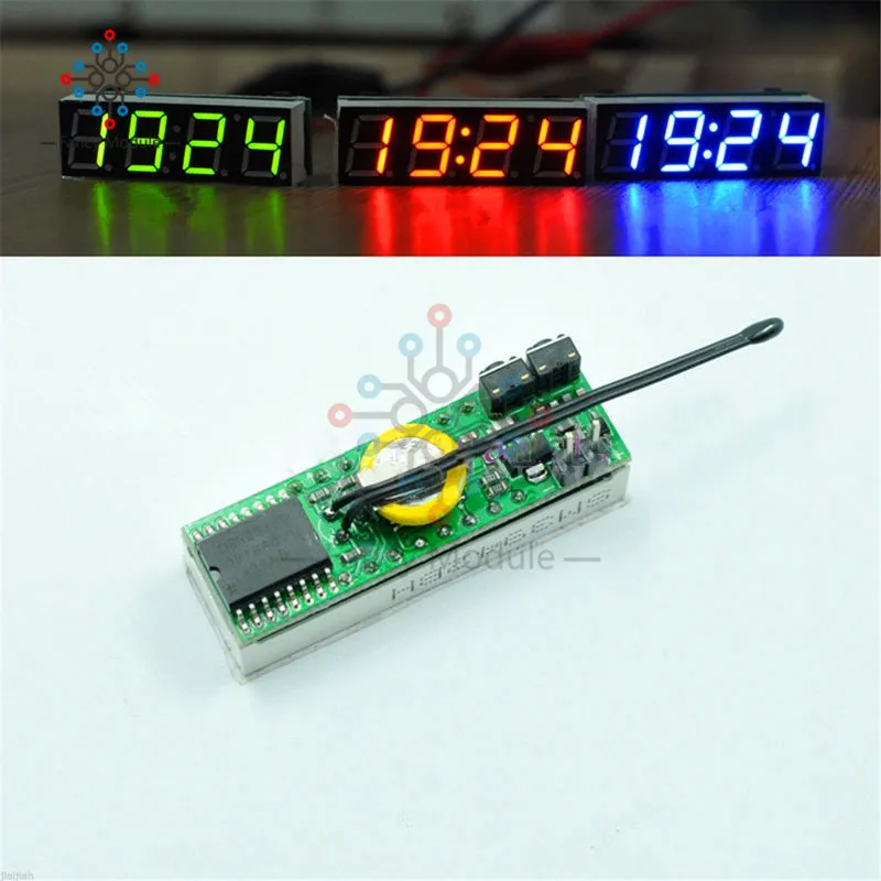 

Red 3 In 1 LED DS3231SN Digital Clock Temperature Voltage Module DIY Time/Thermometer/Voltmeter DC 5-30V