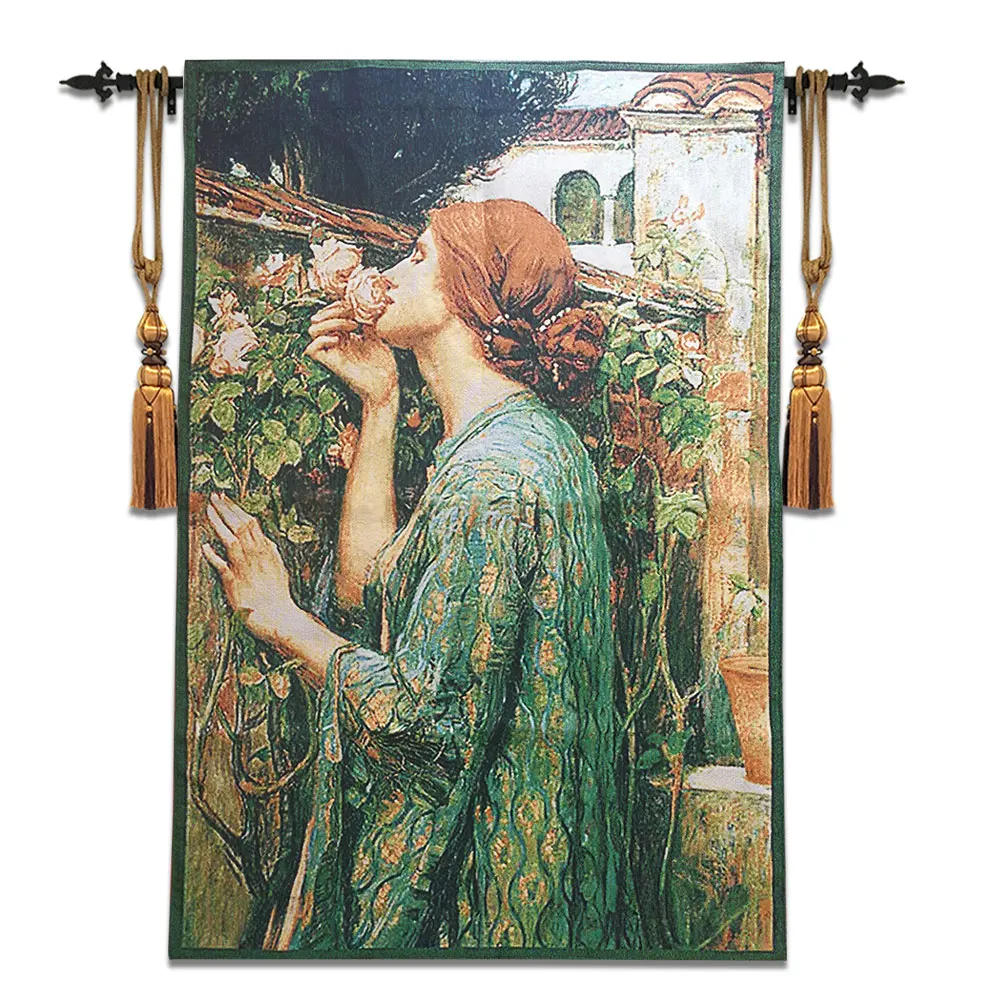 

Belgian Tapestry Girls bedroom mural Waterhouse's famous paintings "Scen of a Woman GT-WX211