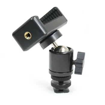

Locking Ball Head with Phone Holder Hot Shoe Adapter Set fr use with DLSR tripod