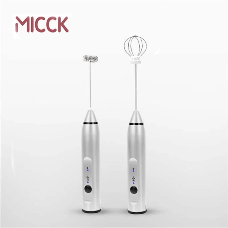 

MICCK Multifunction 2 In 1 Coffee Milk Frothing Egg Stirring Tool Milk Foamer Kitchen Accessories Barista Tools USB Charging