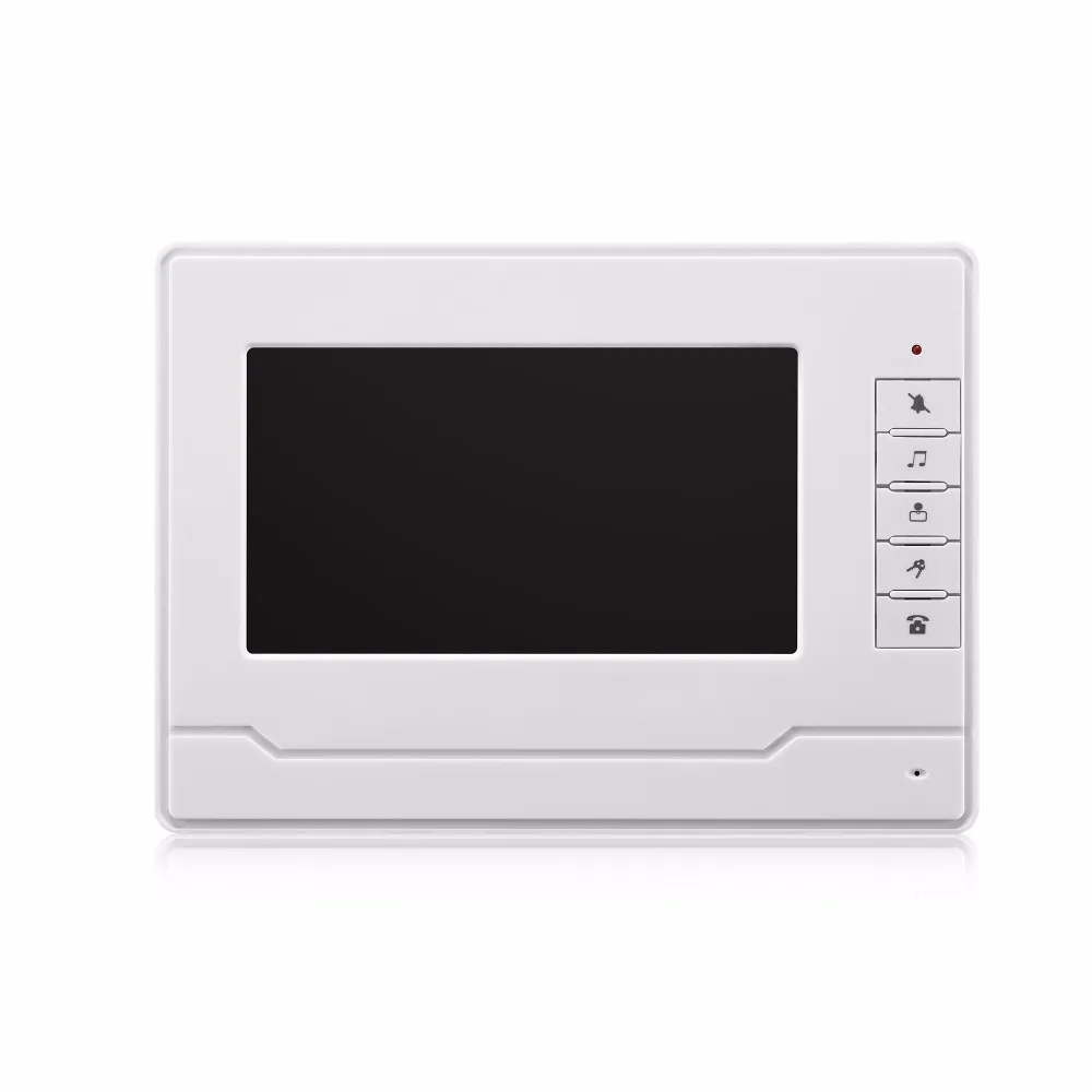 SmartYIBA Smart Home 720P Wired LCD Video Door Phone Intercom Record Doorbell for 8 Units Multi Apartments IR Video Door Camera