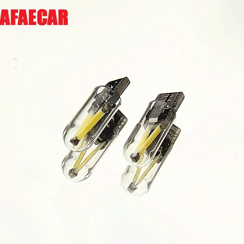 

100 pcs new W5W led T10 cob glass car light Led filament auto automobiles reading dome bulb lamp