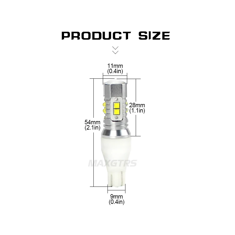 2x на чипах CREE XBD 50 Вт T15 W16W 921 912 светодиодный запасной светильник 12V 24V автомобиля заднего вида резервного копирования светильник сигнала поворота светильник фонарь стоп-сигнала