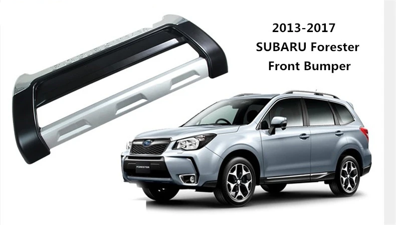 Защита переднего и заднего бампера для SUBARU Forester 2013 высокое качество защитная пластина автомобильные аксессуары - Цвет: 13-17 Front Bumper