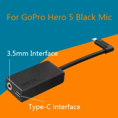 3 5 мм микрофон кабель адаптер для GoPro Hero 4 6 7 8 сессии Тип Кабеля C Интерфейс AAMIC 001 USB