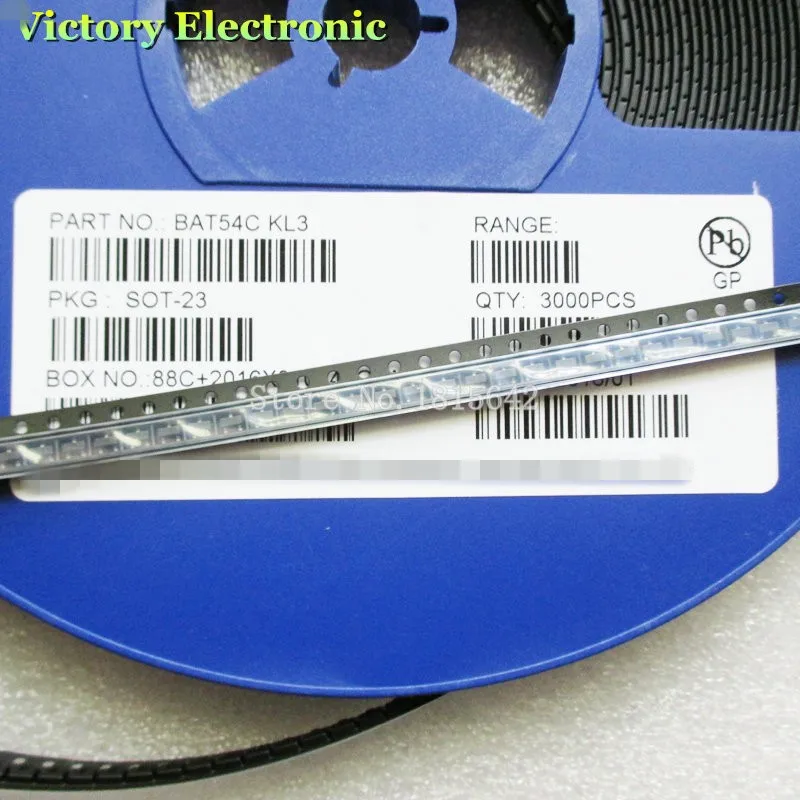 100PCS Schottky diode SOT-23 diode KL3 BAT54 SURFACT MOUNT SCHOTTKY BARRIER BAT54C