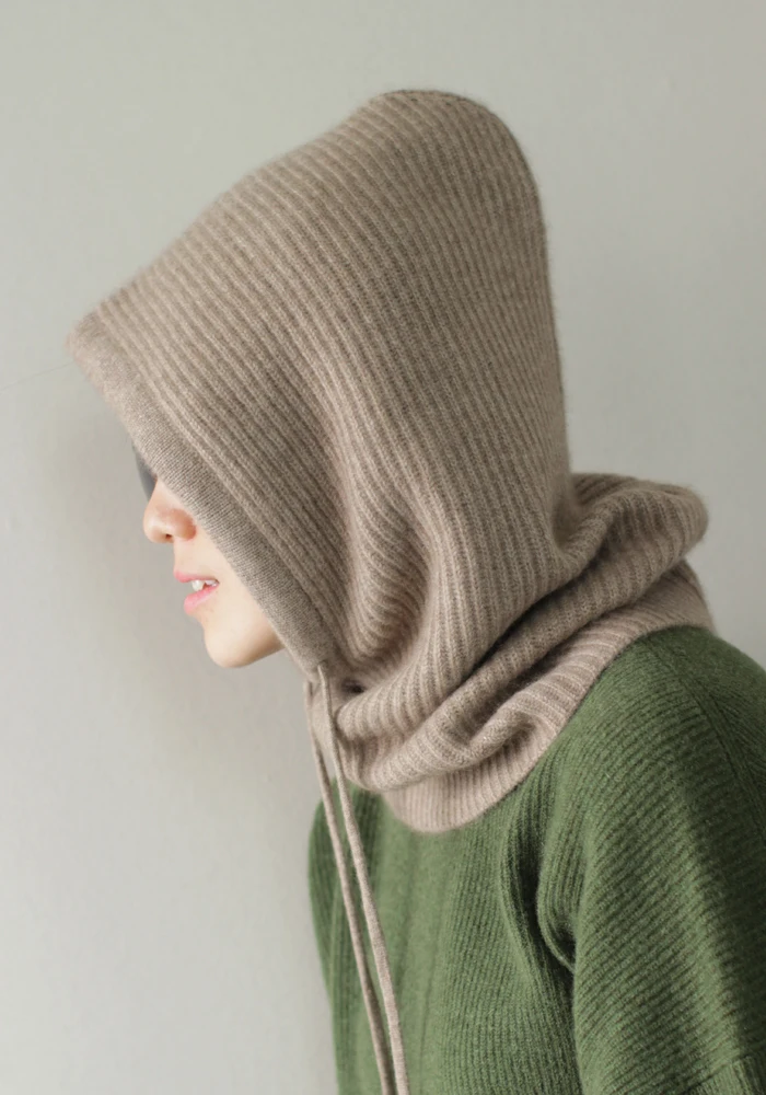 

Multi-functional cashmere hat collar warm and easy to use unisex