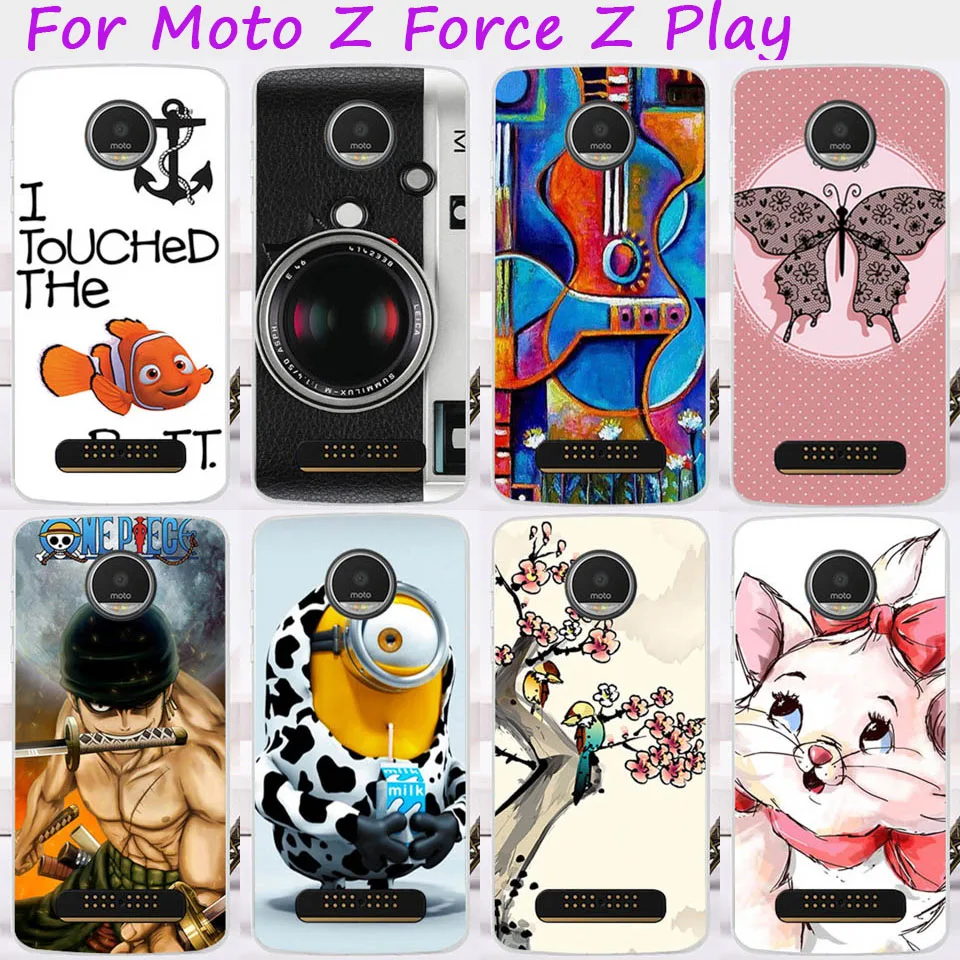 

Ojeleye Phone Case For Motorola Moto Z Play Force Droid 2016 Vertex Moto X 4 XT 1635-03 XT1635 Covers Bumper TPU Skin Hood