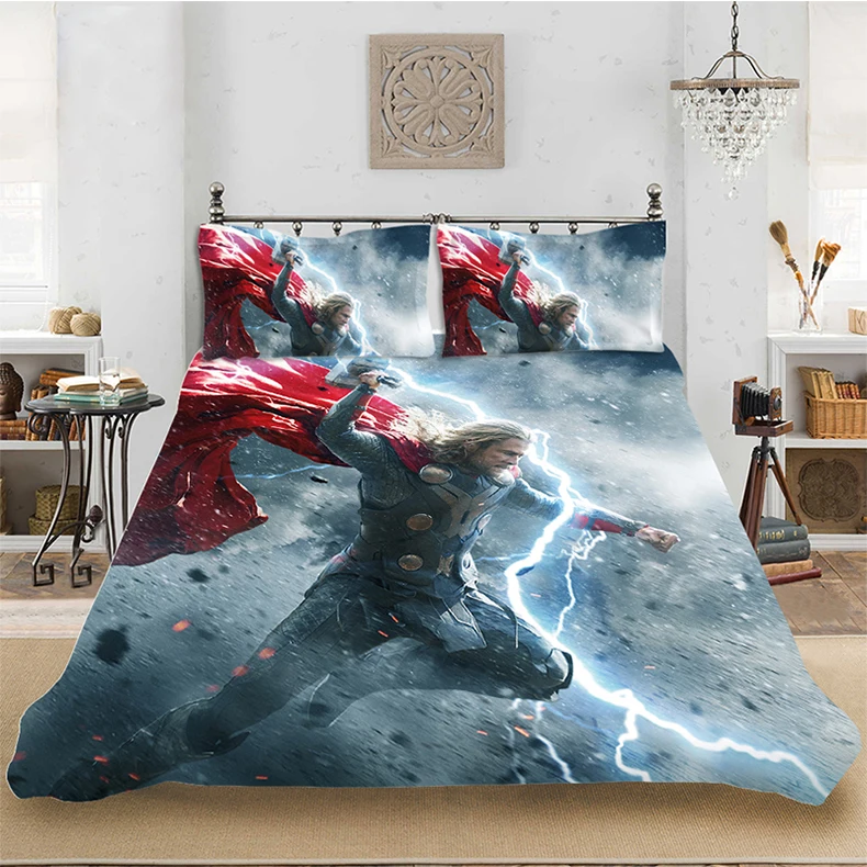 Marvel HD 3D принт супергерой Raytheon Тор Комплект постельного белья Постельное белье включает пододеяльник наволочка принт домашний текстиль постельное белье