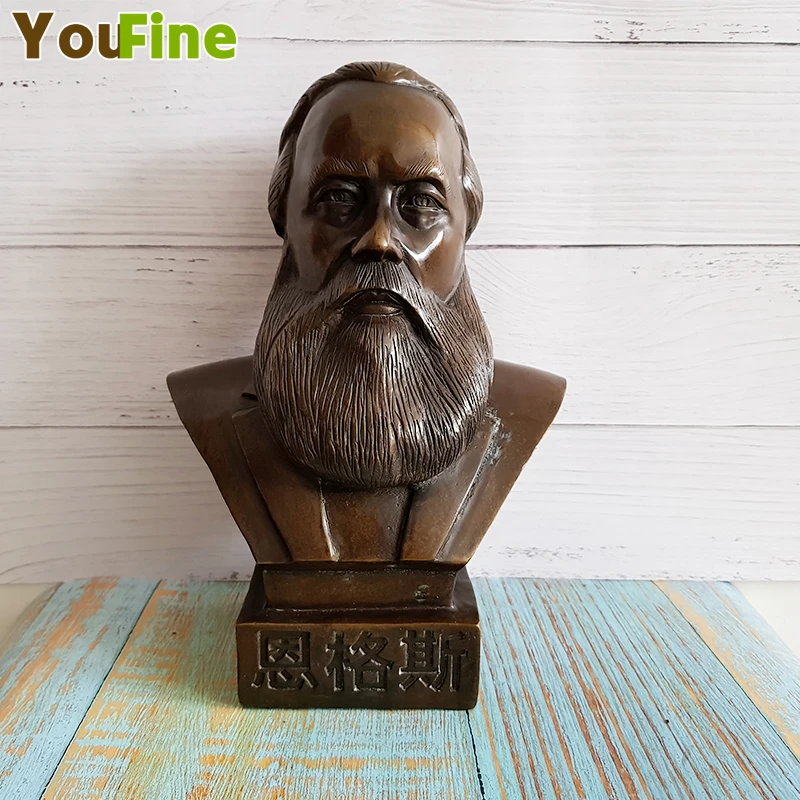 

Bronze Great Communism Carl Portrait Marx Engels Lenins Dalin Marx Bust Brass Statue Decoration Factory Direct