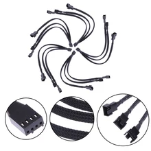Cable de extensión de 1 a 3 pines de 4 pines, divisor para ventilador de refrigeración, Hub de alimentación, adaptador de ventilador, 1 Uds.