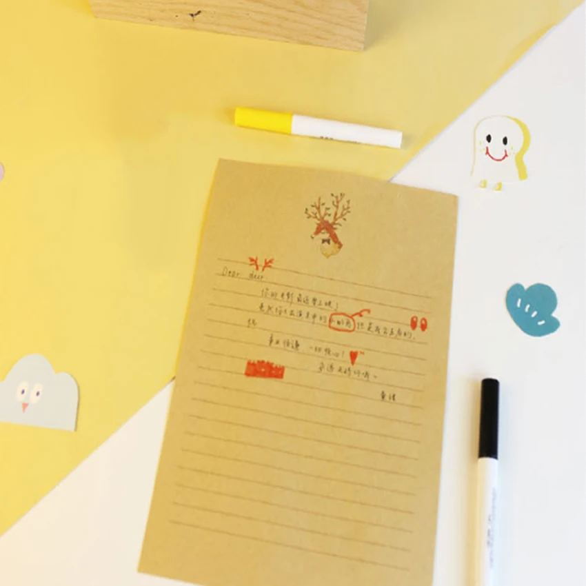 10 упаковок/партия Kawaii Лось винтажный китайский стиль окрашенные лес крафт бумага подарок письмо для детей офисные школьные поставки
