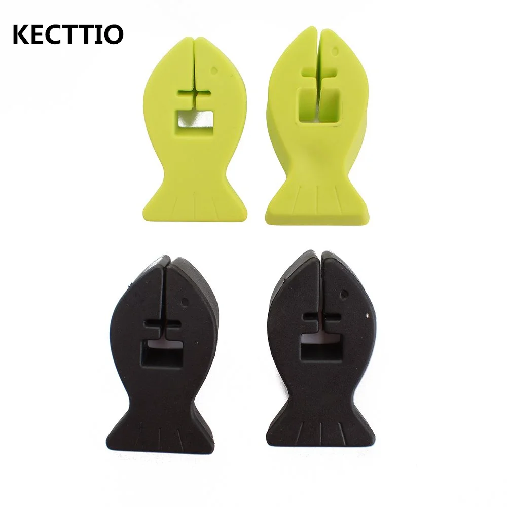 

1 Pair Cute Fish Shape Silicone Anti-hot Clip Spoon Rack Kitchen Home Tools