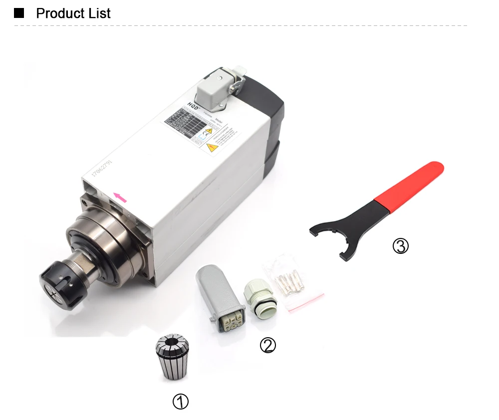 HQD ЧПУ шпиндель 4.5квт воздушный шпиндель мотор 220 В P4 подшипник 18000 об/мин ER32 ER25 300 Гц инструмент шпиндель для фрезерного станка с ЧПУ