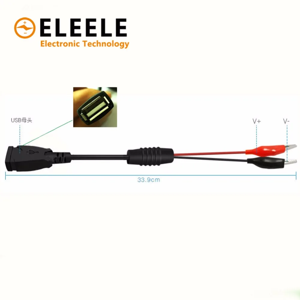 USB зажим-крокодил провод мужской/женский к USB тестер детектор постоянного тока измеритель напряжения мощность амперметра измеритель мощности монитор DX35