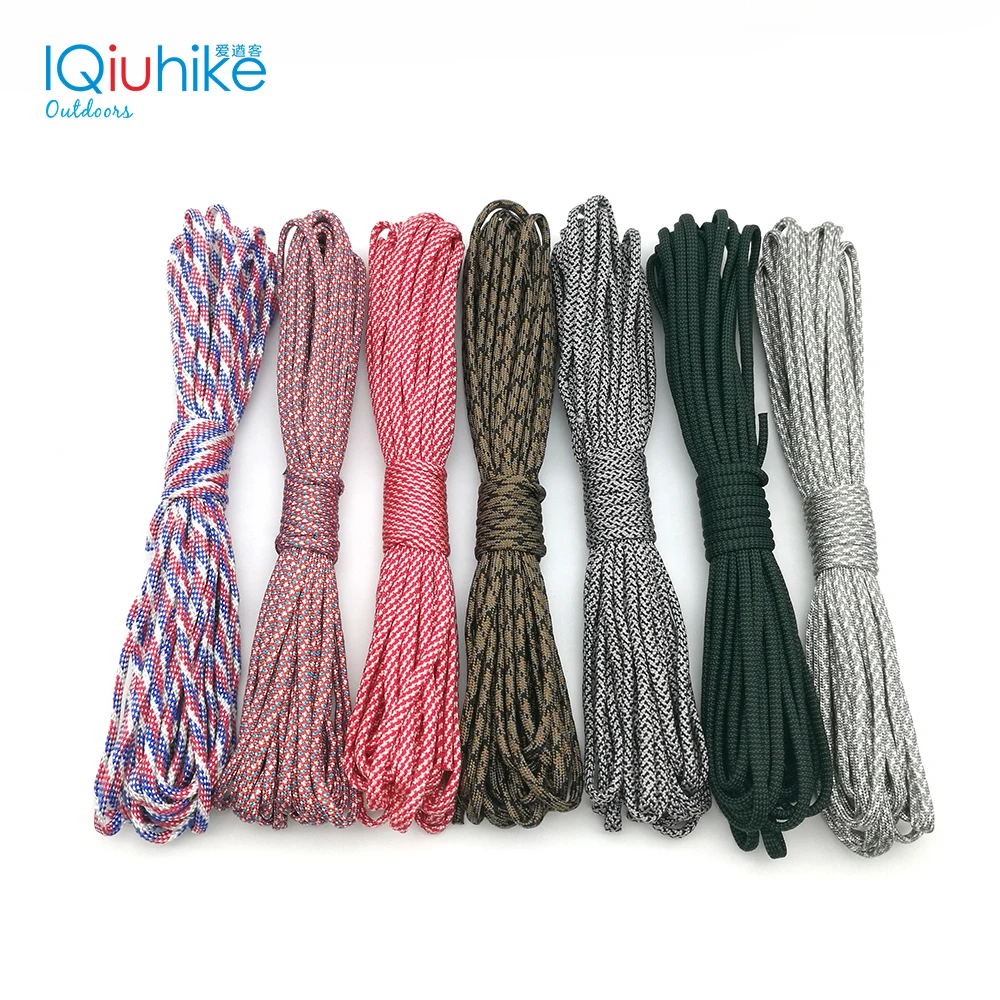 

10-31 Meters Paracord 550 Paracord Parachute Cord Lanyard Rope Mil Spec Type III 7Strand Climbing Camping survival equipment