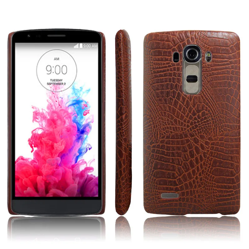 

For LG G 3 G3 H855 H850 Case Crocodile Pattern Hard PC with PU Leather Back Cover Case for LG Optimus G3 H855 H850 H851 5.5