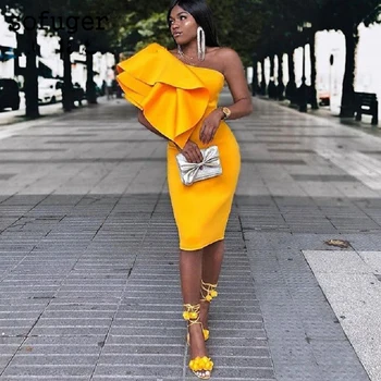 

Yellow Satin Fashion Straight Tiered Short Homecoming Party Dress Evening Dress Prom Vestidos De Fiesta Formal Special Occasion