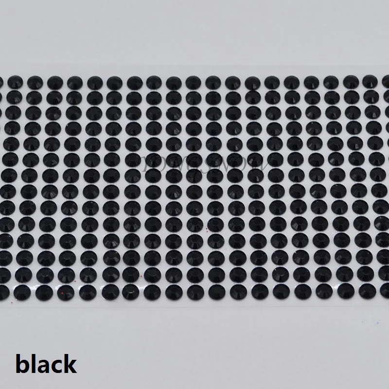 646 шт./лот, 5 мм, самоклеющаяся палочка, Кристальные наклейки, стразы, сделай сам, ремесло, декор для мобильного телефона, оболочка, компьютер, украшение для дома - Цвет: Black