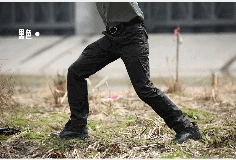Militar стиль Rip-stop водонепроницаемые уличные тактические брюки мужские камуфляжные армейские военные брюки карго тефлоновые карманы армейские брюки